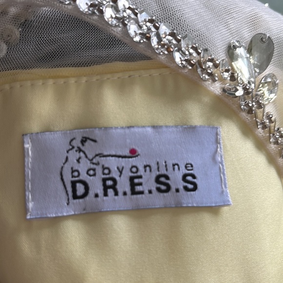 Babyonline Jeweled Lemon Yellow Prom Mini Dress NWT - Picture 12 of 14